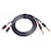 REXUS Dual Stereo RCA Male to Dual 1/4 Inch TS Male Audio Interconnect Cable, Dual 6.35mm Mono TS to 2 RCA Gold Plated Copper Shell Heavy Duty Adapter Audio Cord(635MM2RCAMM15)