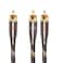 SKW RCA Y Splitter Cable 1 Male to 2 Male Subwoofer Cord, BG Series Ultra-high Purity Copper RCA Y Cable with OD 7.0mm, Multiple Shield Stereo Audio Cable for Subwoofer, Home Theater 9.8ft (3M)