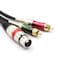 SiYear XLR Female to 2 x Phono RCA Plug Adapter Y Splitter Patch Cable, XLR Female 3 Pin to Dual RCA Male Plug Stereo Audio Cable Connector(1.5 M/5FT)