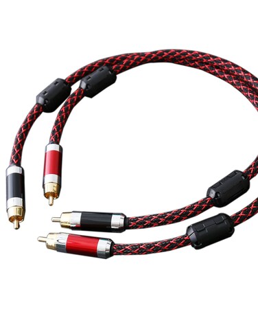 RCA Cable, 2RCA Male to 2RCA Male Stereo Audio Cables &atilde;&euro;Hi-Fi Sound&atilde;&euro;&lsquo;Braided RCA Stereo Cable for Home Theater, HDTV, Amplifiers, Hi-Fi Systems, Car Audio, Speakers (6.6FT)