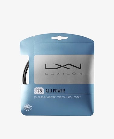 Just Tennis - Luxilon ALU Power String Set - All 2024 Styles &amp; Colors (ALU Power 125 - Black)
