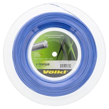 Volkl V-Torque   Tennis Racquet String   Spin &amp; Feel   Co-Polymer String (Dark Blue, 18, Reel)