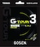 GOSEN G-Tour 3, 16L Black 40' Good Feeling at Impact, Polyester Tennis String