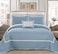 Chic Home 8 Piece Mesa Quilt Cover Set, Queen, Blue