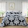 Qiqiong Queen Quilt Set,Navy Blue 100% Cotton Floral Quilted Bedspread Queen Size Farmhouse Paisley Reversible Quilt Bedding Set Lightweight Comforter Set Bed Coverlet for All Season, 3-Piece