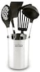 All-Clad Specialty Stainless Steel with Nylon Head Kitchen Gadgets 4 Piece Tool Set with Caddy Kitchen Tools, Kitchen Hacks Silver