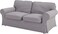 The Dense Cotton Ektorp Loveseat Cover Replacement is Custom Made Compatible for IKEA Ektorp Loveseat Sofa Slipcover (Cotton Light Gray)