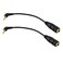 Seadream 2Pack 6 inch 3-Pole 2.5mm Male Right Angle to 3.5mm Female Headset Audio Adapter Cable Extender Stereo Jack (2pack)