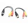 WANYING (2 pcs Pack) 4 Pin Connector 4P Male to RCA AV DC Male 4-Pin Female to RCA Female Adapter Cable M12