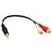 6Inch 3.5mm Stereo Male to 2 RCA Female Cable, (Red &amp; White)