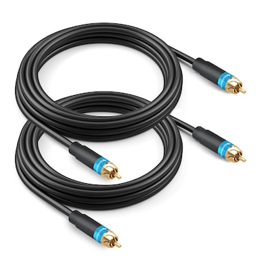 BlueRigger RCA Audio Subwoofer Cable (6FT - 2 Pack, Dual Shielded with Gold Plated RCA to RCA Connectors) &acirc;&euro;&ldquo; for Subwoofer, Amplifier, Home Theater
