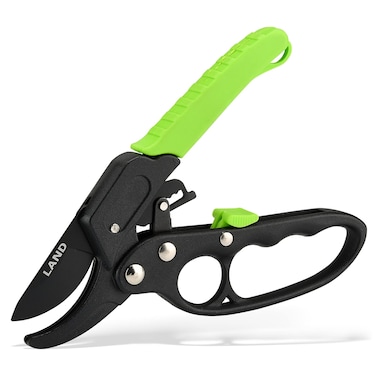LAND Garden clippers 8" Professional Ratchet Anvil Pruning Shears, Ratcheting Mechanism, Anvil Groove, Garden Shears Clippers, Anvil Pruner, Hand Tools Scissors Loppers for trimming
