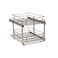 Knape &amp; Vogt Simply Put 17.5-in W x 14.7-in H Metal 2-Tier Pull Out Cabinet Basket, 17 Inch, Frosted Nickel