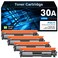 CF230A - 30A Toner - Replacement for HP 30A Toner Cartridge CF230A 30X CF230X to Compatible with Pro MFP M227fdw M203dw M227fdn M203dn M227sdn M203d M227 M203 Series Printer (Black, 4-Pack)