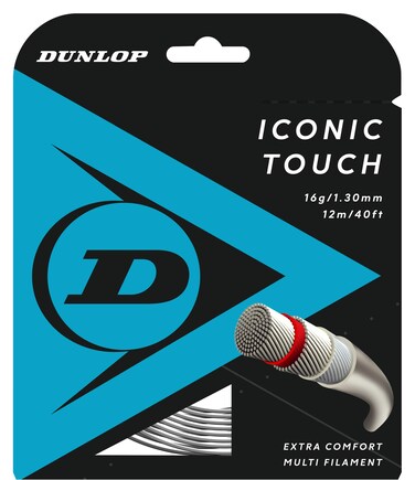Dunlop Sports Iconic Touch Tennis String, 16G, Natural, 40' Set