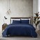 Brielle Home Premium Heavy Velvet Quilt Set with Cotton Backing, King, Navy