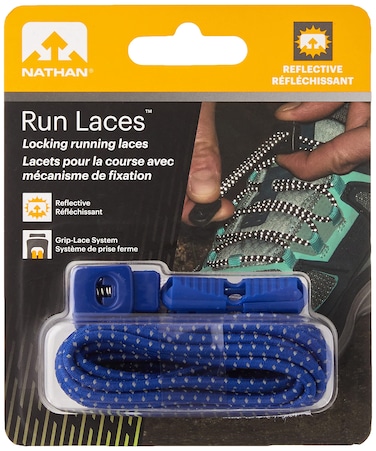 Nathan NS1171 Reflective Run Laces, Surf The Web Blue, One Size