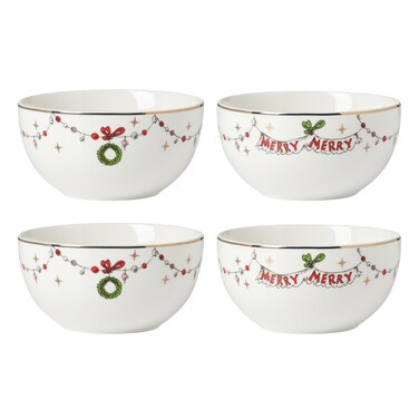 Lenox Grinchie Gifts All Purpose Bowls, S/4, 4.01, Green