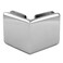 CRL Chrome Beveled Style 90 Degree Glass-to-Glass Clamp