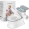 CheerTry 2-in-1 Toddler Potty Training Toilet - Larger Potty Chair &amp; Detachable Training Seat for Boys &amp; Girls Ages 1-3 with Flushing Sound, Wipes Storage, Toilet Paper Holder - Grey