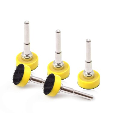 SPEEDWOX Hook and Loop Sanding Discs Pad Kit 5 Packs 1 Inches with Shank Drill Attachment Backing Pads