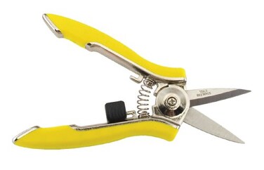 Dramm ColorPoint Stainless Steel Compact Garden Pruning Shears, Hand Pruner, Garden Clippers, with Heavy Duty Blade and Easy grip Handle, Yellow