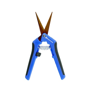 Happy Hydro Trimming Scissors - Curved Tip - Titanium Coated Blades with Spring-Loaded Comfort Grip Handles - 1 Pack