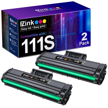 E-Z Ink Compatible Toner Cartridge Replacement for Samsung 111S 111L MLT-D111S MLT-D111L to use with Samsung Xpress M2020W M2022W M2024W M2070FW M2070W Printer (Black, 2 Pack)