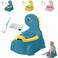 GYSYELL Potty Training Toilet for Boys and Girls,Dinosaur Potty Chair with Non-Slip Rubber Mat for Toddlers,Portable Potty Training Seat with 1 Roll Cleaning Bags for Baby and Kids