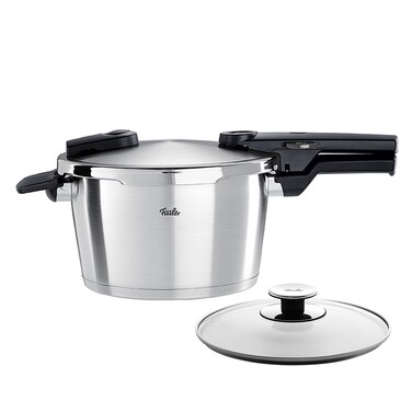 Fissler Vitaquick Premium Pressure Cooker Set, 4.8 Quart and Glass Lid