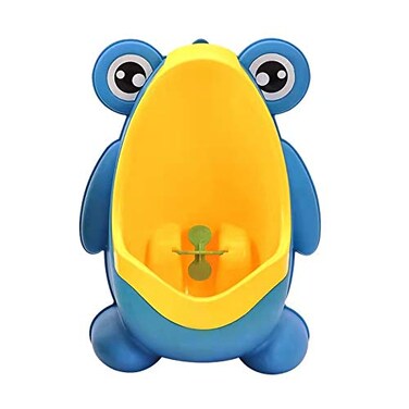 HGUIM Frog Pee Training,Toilet Pee Trainer with Funny Aiming Target Frog Pee Training, Urinals for Boys (Blue)