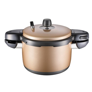 PN Poongnyun BCPC-06 Black Pearl Color Pressure Cooker, 3.5L, 6 Servings, Champagne Gold