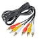 3RCA Audio/Video Composite Cable Gold Plated DVD/VCR/SAT Yellow/White/red connectors 3 Male to 3 Male (10 Feet)