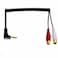 Seadream Coiled 3.5mm to 2 RCA Female Cable;Coiled Gold Plated 3.5mm 1/8 Stereo Mini Jack Angled Male to 2RCA Female Stereo Audio Adapter Extension Cable (80cm 1/8 Angled M to 2RCA F)