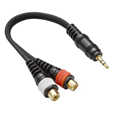 Seismic Audio - SA-iEM2TRSF - Male 1/8" (3.5mm) to Female RCA Patch Cable - Adapter Cord for iPhone, iPod, MP3, Android, Laptop, DJ, etc