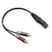 MMNNE Dual RCA Male to XLR Female Y Splitter Patch Cable, Unbalanced 2 RCA/Phono Plug to 1 XLR Splitter Female Duplicator Lead Y-Cable Adapter(1Feet)