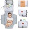KeaBabies Portable Diaper Changing Pad - Waterproof Travel Changing Mat for Baby, Foldable Diaper Clutch, Detachable Baby Travel Diaper Mat for Diaper Changing Station, Diaper Change Mat(Gray Mod)