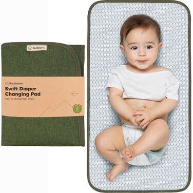 Portable Diaper Changing Pad - Waterproof Foldable Baby Changing Mat - Travel Diaper Change Mat - Lightweight Changing Pads for Baby - Baby Changer - Machine Washable (Olive Green)