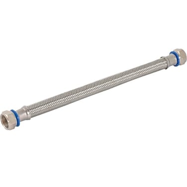 Eastman 24 Inch Steel-Flex Water Heater Connector, 3/4 Inch x 3/4 Inch FIP Swivel, Braided Stainless Steel Water Heater Connectors, 48252