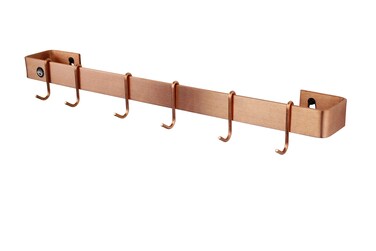 Enclume, Brushed Copper Handcrafted 24" Utensil Bar Wall Rack (WR1 SCP)
