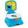 Sesame Street Cookie Monster Terrific 3-in-1 Potty Training Toilet Seat and Step Stool, Easy to Clean Design with Flush Handle and Sounds, Great for Travel, Perfect for Toddler Boys and Girls 1-3