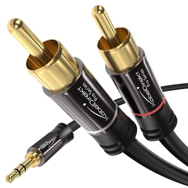 KabelDirekt &acirc;&euro;&ldquo; RCA to Jack 3.5mm Adapter Cable &acirc;&euro;&ldquo; 10ft &acirc;&euro;&ldquo; Versatile Plug-and-Play Audio Cable (Aux/3.5mm to 2X RCA for Smartphone, Tablet, Home Theater, soundbar, TV, Notebook, MP3)