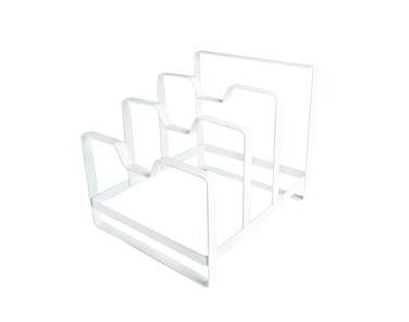 Kitchen Spaces Pot and Pan Organizer, White