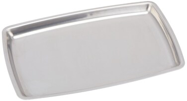 Winco SIZ-11B Stainless Steel Rectangular Sizzling Platter, 11-Inch, Medium