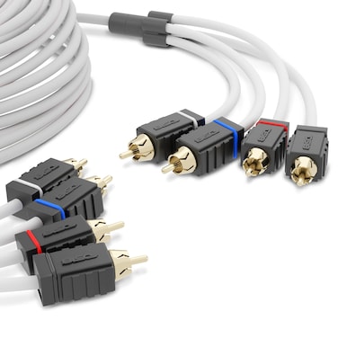 DS18 MOFCR-25FT 4 Channels OFC Marine RCA Audio Stereo Cable - 25 Feet