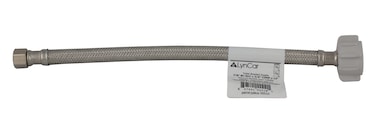 Waterline Toilet Supply Line   12&acirc;&euro; Braided Stainless Steel Water Hose   7/8" Ballcock Nut x 3/8" OD Compression   10 Pack   Flexible Plumbing Connector for Toilet (12")