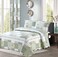 All American Collection New Reversible 2pc Floral Printed Patchwork Blue/Green Bedspread/Quilt Set Matching Curtains Available (Twin Size)