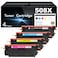 508X Toner Cartridge Set 4-Pack High Yield Replacement for HP 508X CF360X CF361X CF362X CF363X Remanufactured Toner Color M553 M552 MFP M577 Series Printer Ink (Black, Cyan, Magenta, Yellow)