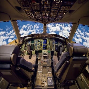 Yeele 8x8ft Aircraft Cockpit Backdrop for Photography Airplane Sky Flying Background Pilot Kids Boy Photo Video Shoot Vinyl Studio Props