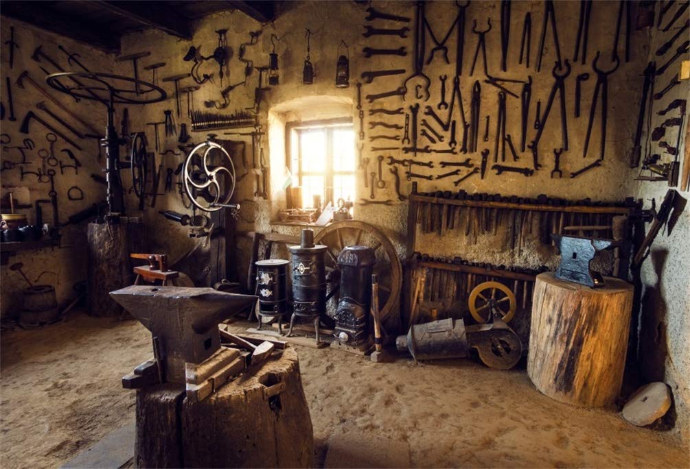 yeele Yeele 10x8ft Vintage Traditional Smithy Workshop Interior Backdrop